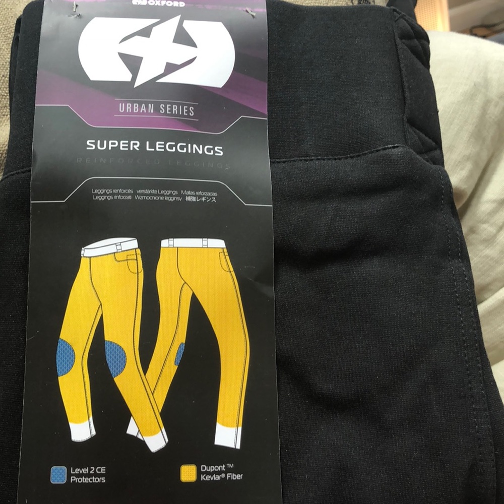 Oxford Motorcycle Kevlar Leggins with knee armor.